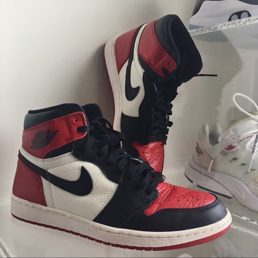 Jordan 1 bred toe